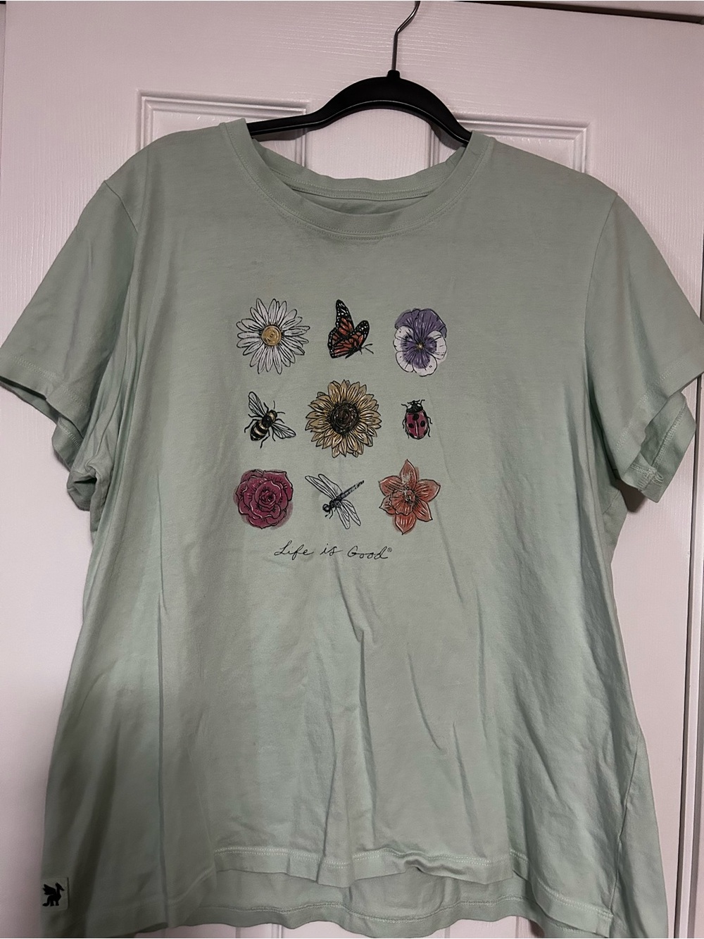 Life is Good Floral Graphic Tee